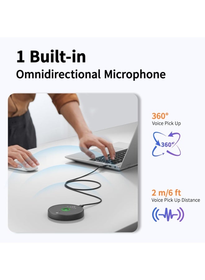 AIRHUG USB Microphone No Speaker,Desktop Computer Mic, Mute Button with LED Indicator,AI Noise Reduction,Plug & Play Omnidirectional Condenser PC Laptop Mics,for Online Calls/Class/Recording Video - Image 2